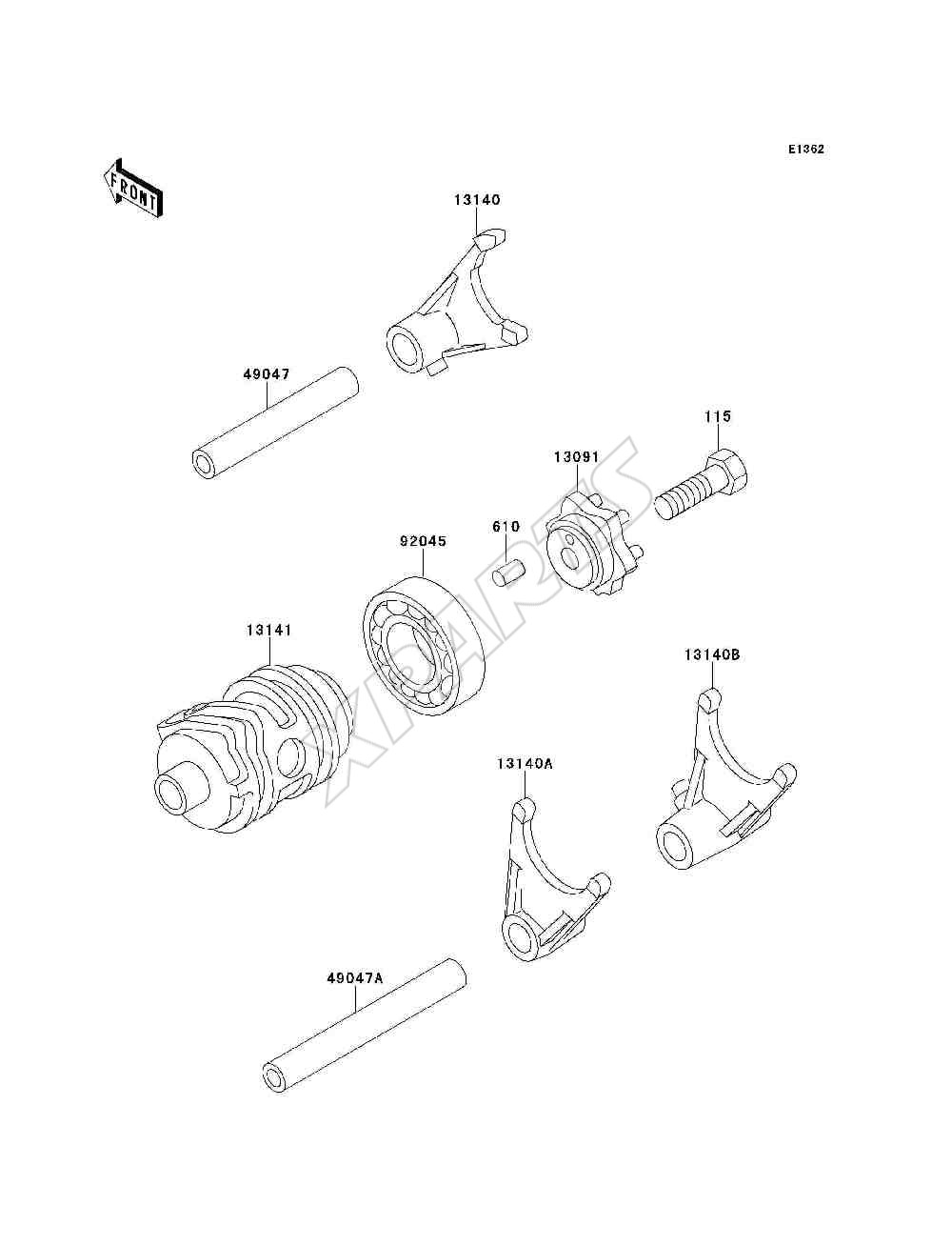 Billede til varegruppe Gear Change Drum / Shift Fork(s)