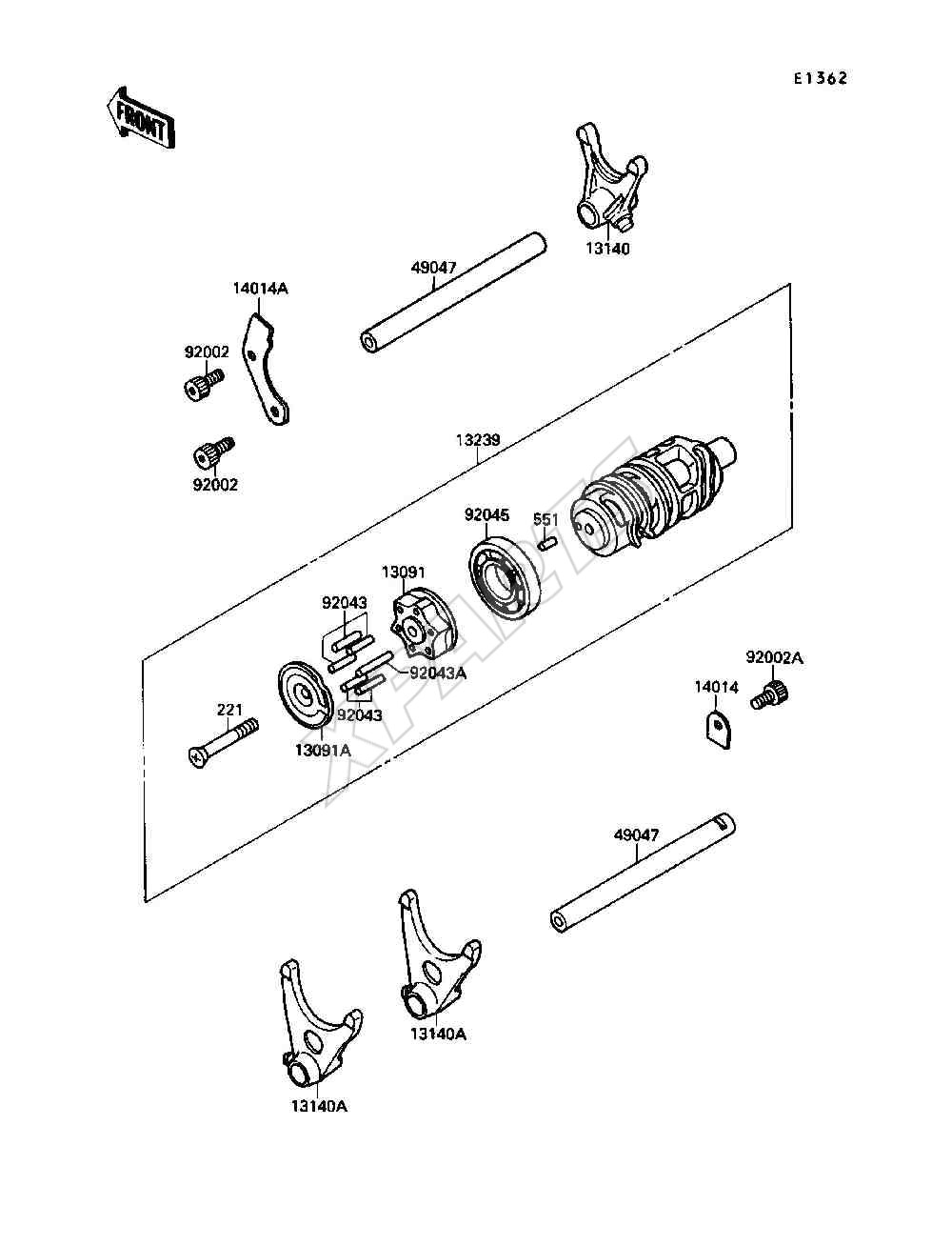 Billede til varegruppe Gear Change Drum / Shift Fork(s)