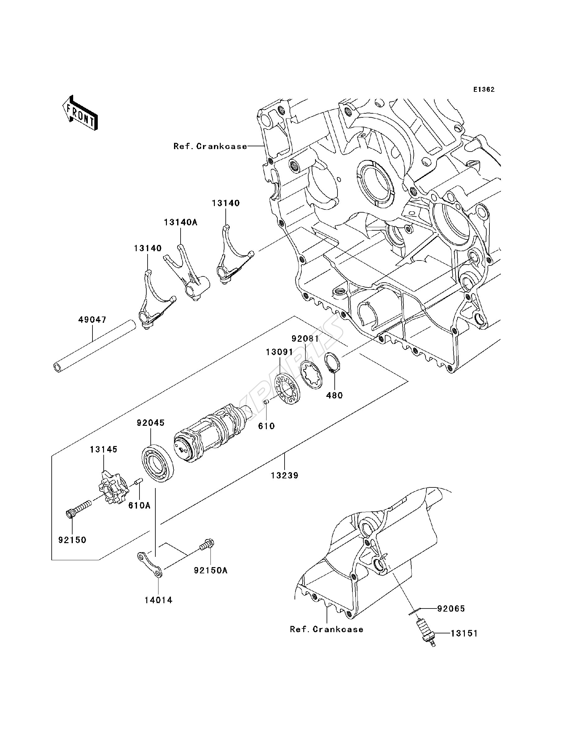 Billede til varegruppe Gear Change Drum / Shift Fork(s)