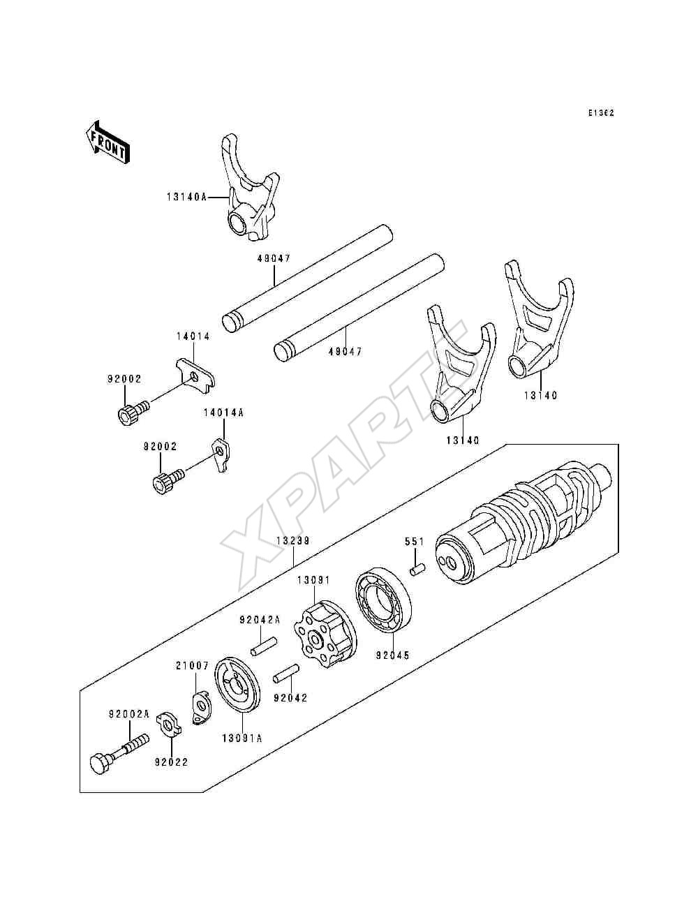 Billede til varegruppe Gear Change Drum / Shift Fork(s)