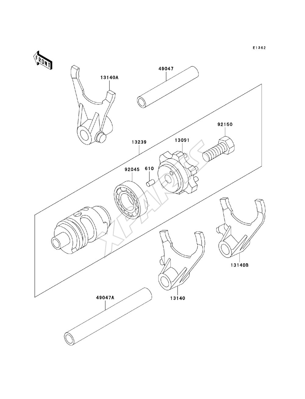 Billede til varegruppe Gear Change Drum / Shift Fork(s)