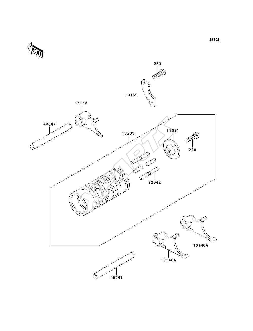 Billede til varegruppe Gear Change Drum / Shift Fork(s)
