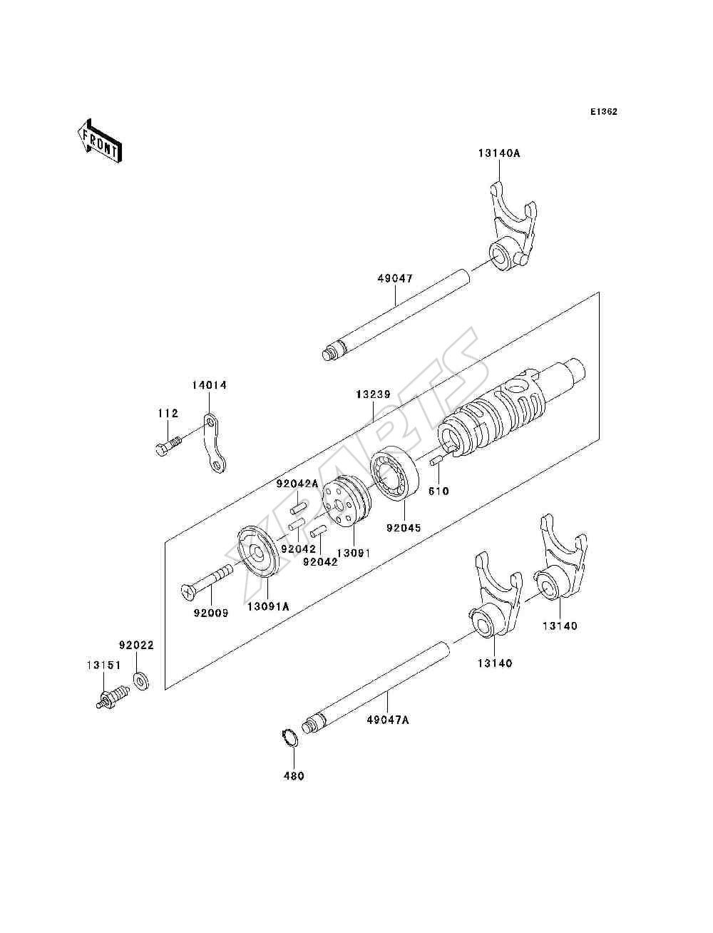 Billede til varegruppe Gear Change Drum / Shift Fork(s)