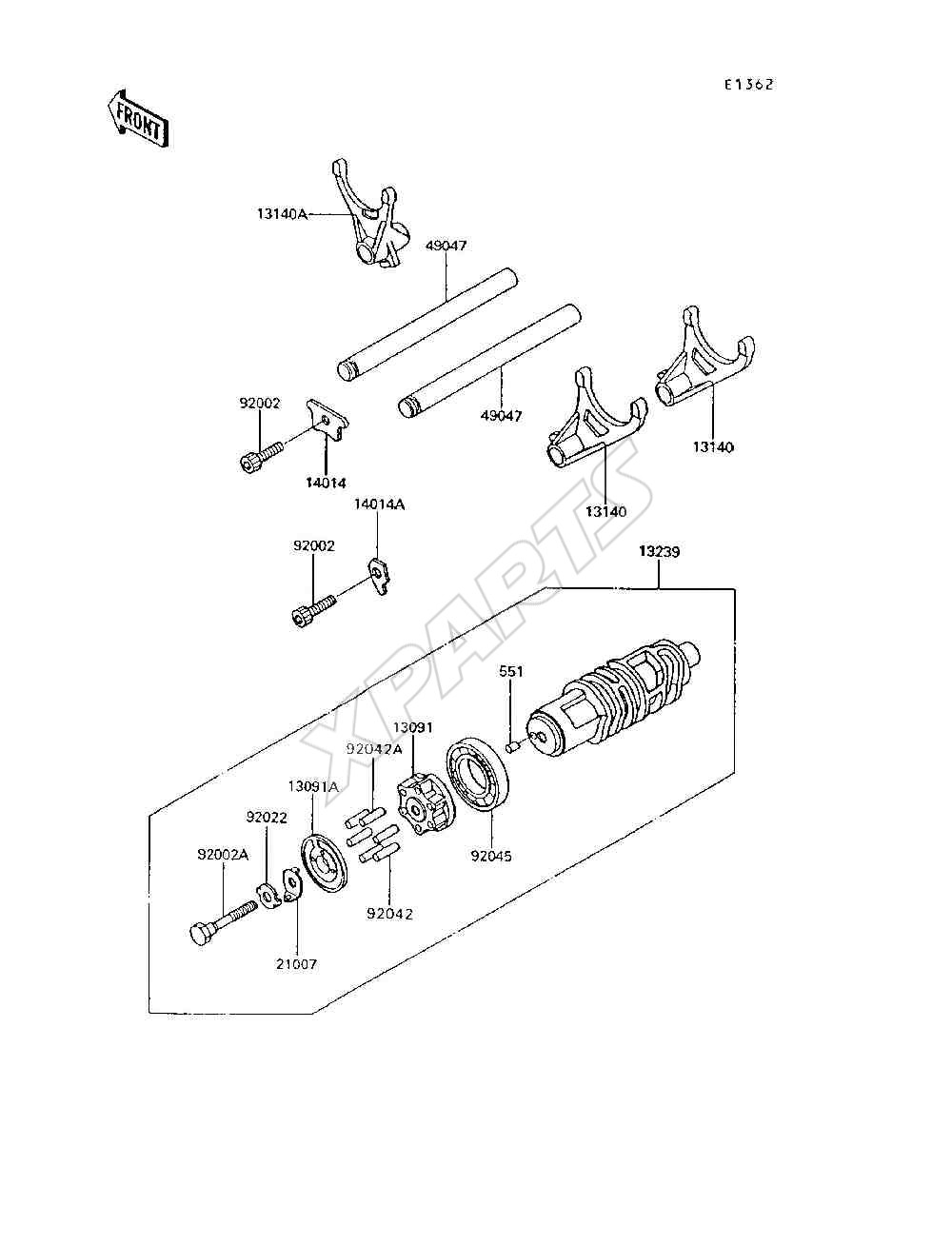 Billede til varegruppe Gear Change Drum / Shift Fork(s)