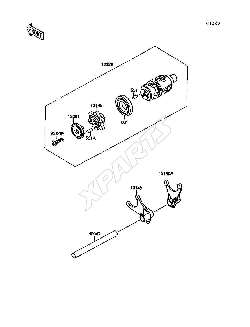 Billede til varegruppe Gear Change Drum / Shift Fork(s)