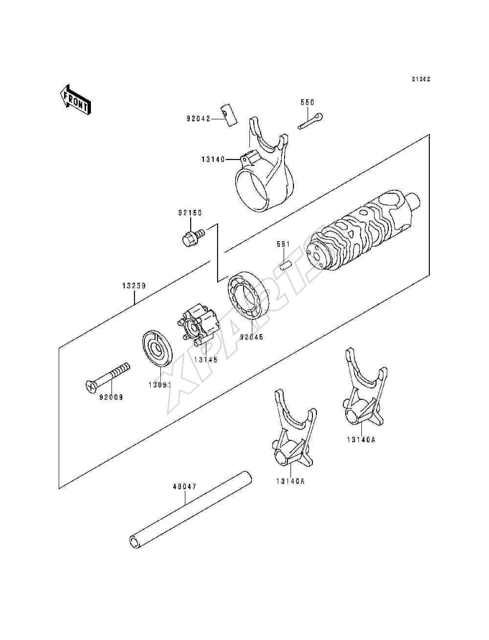Billede til varegruppe Gear Change Drum / Shift Fork(s)