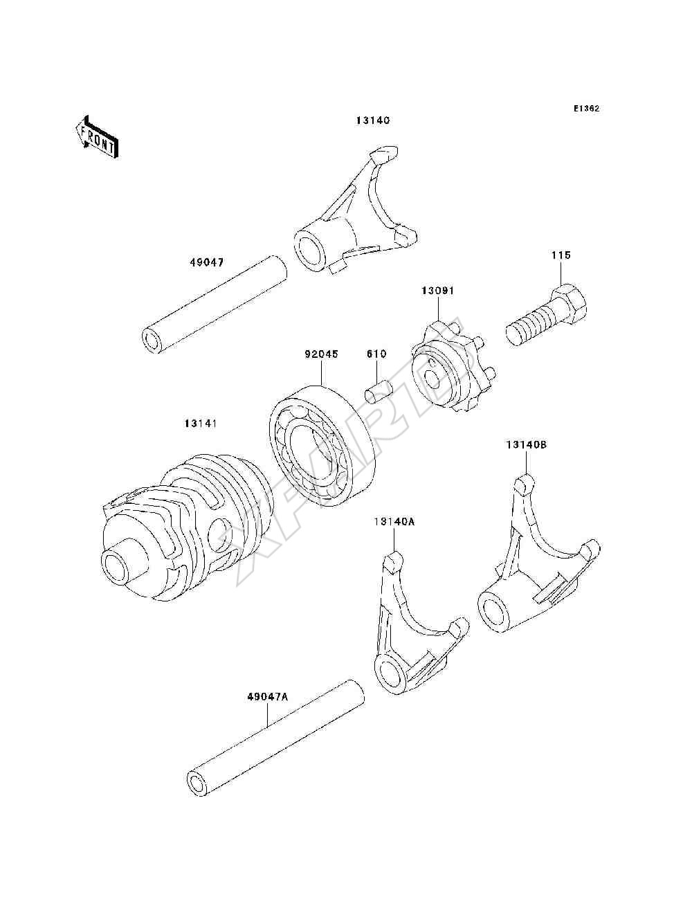 Billede til varegruppe Gear Change Drum / Shift Fork(s)