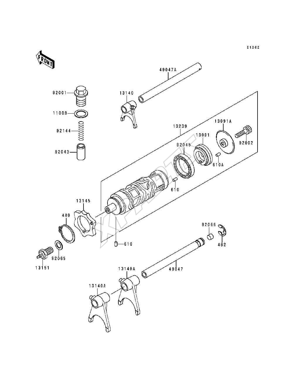 Billede til varegruppe Gear Change Drum / Shift Fork(s)