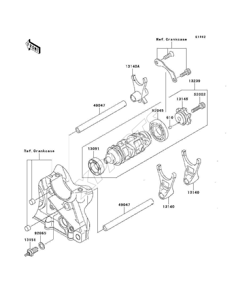 Billede til varegruppe Gear Change Drum / Shift Fork(s)