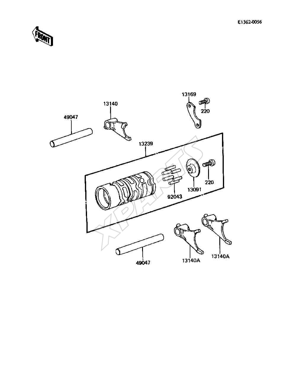 Billede til varegruppe Gear Change Drum / Shift Fork(s)