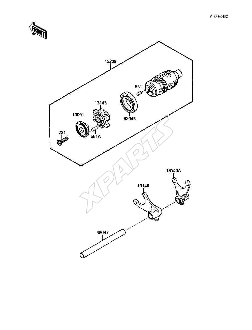 Billede til varegruppe Gear Change Drum / Shift Fork(s)