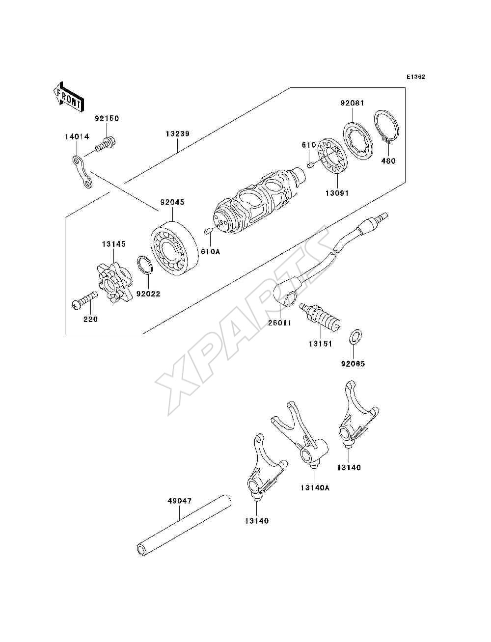 Billede til varegruppe Gear Change Drum / Shift Fork(s)