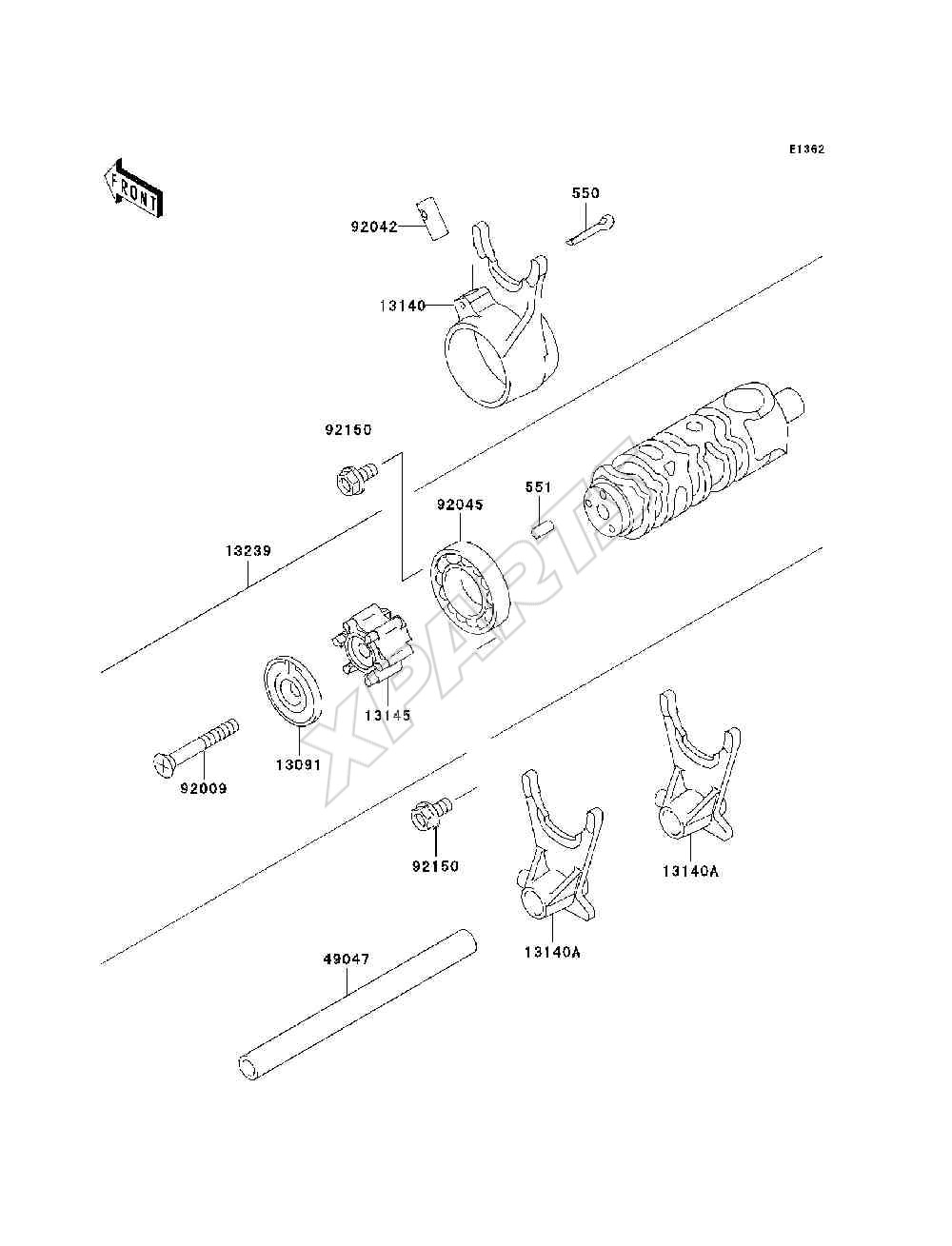 Billede til varegruppe Gear Change Drum / Shift Fork(s)