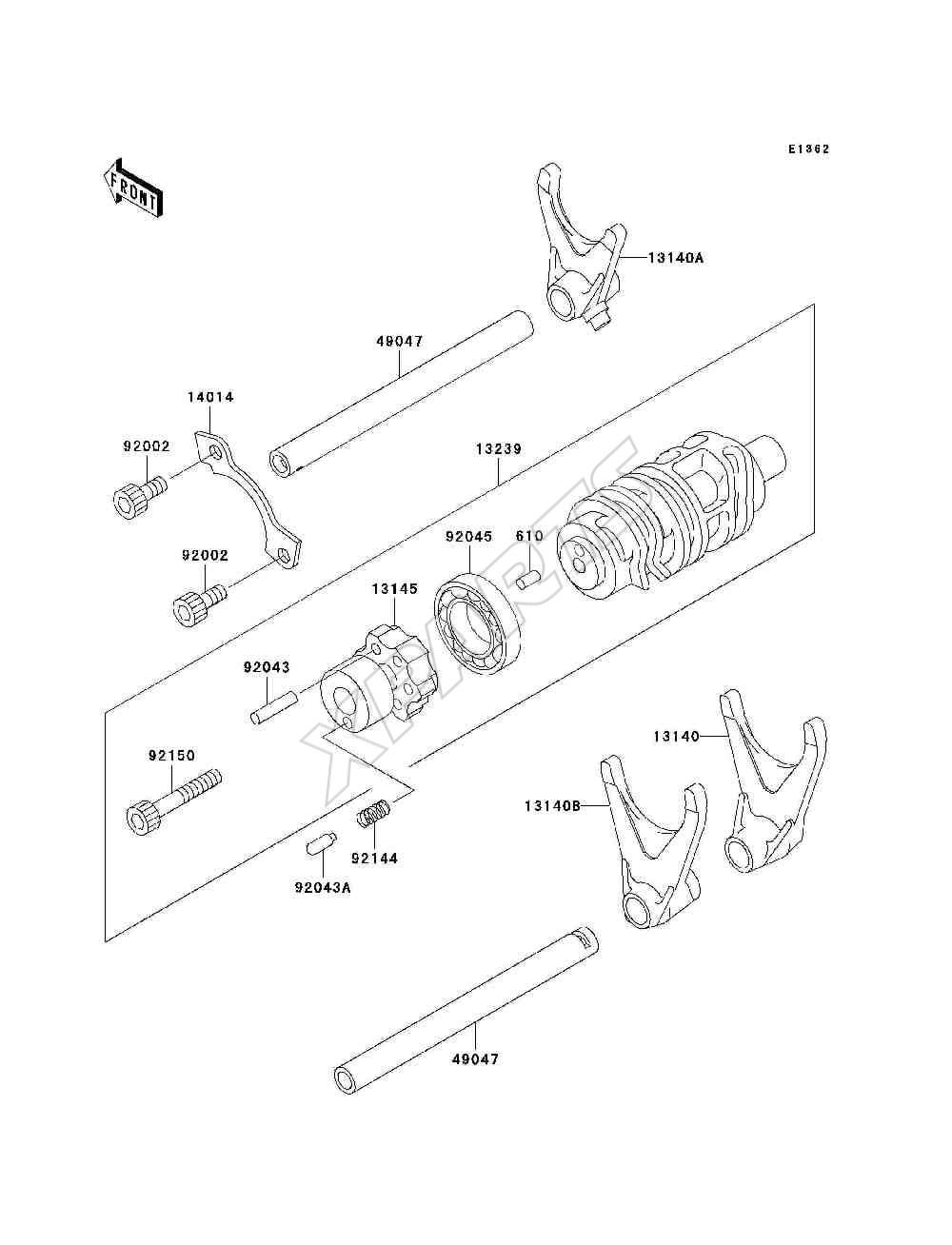 Billede til varegruppe Gear Change Drum / Shift Fork(s)