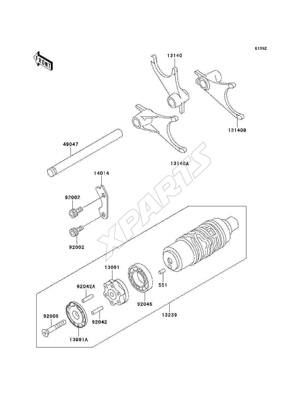Billede til varegruppe Gear Change Drum / Shift Fork(s)