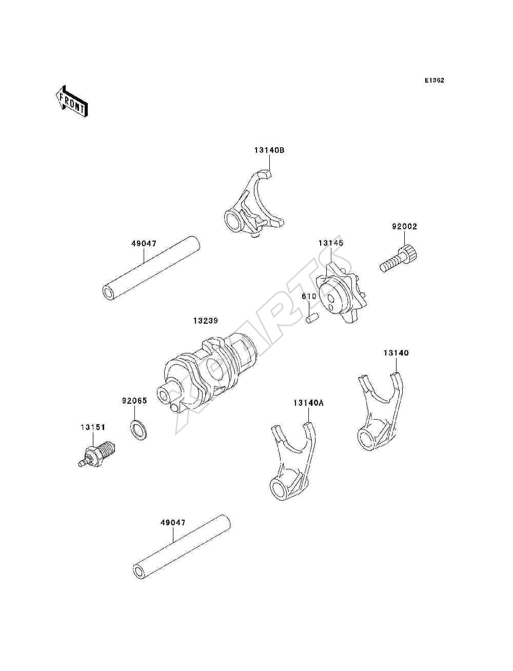 Billede til varegruppe Gear Change Drum / Shift Fork(s)