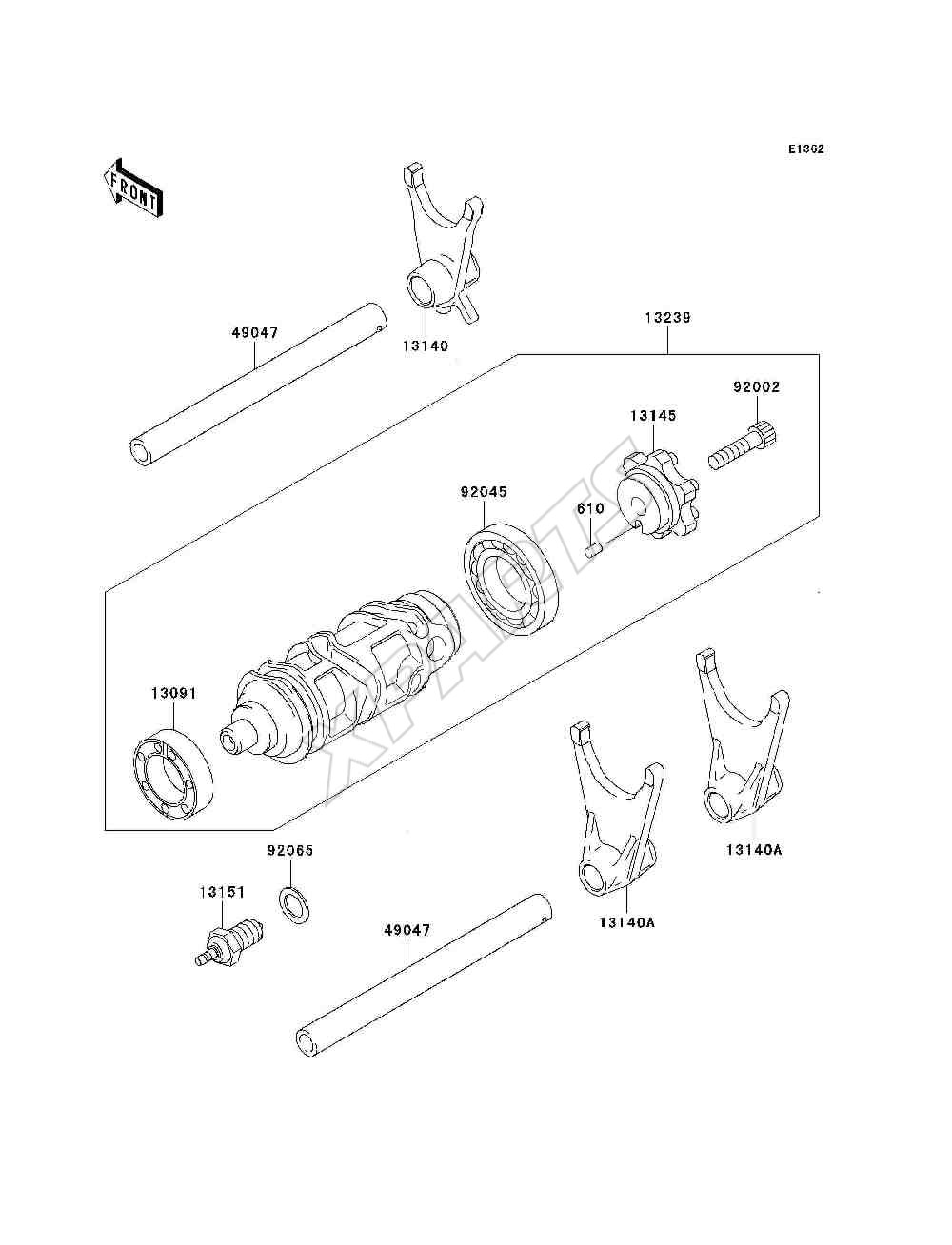 Billede til varegruppe Gear Change Drum / Shift Fork(s)