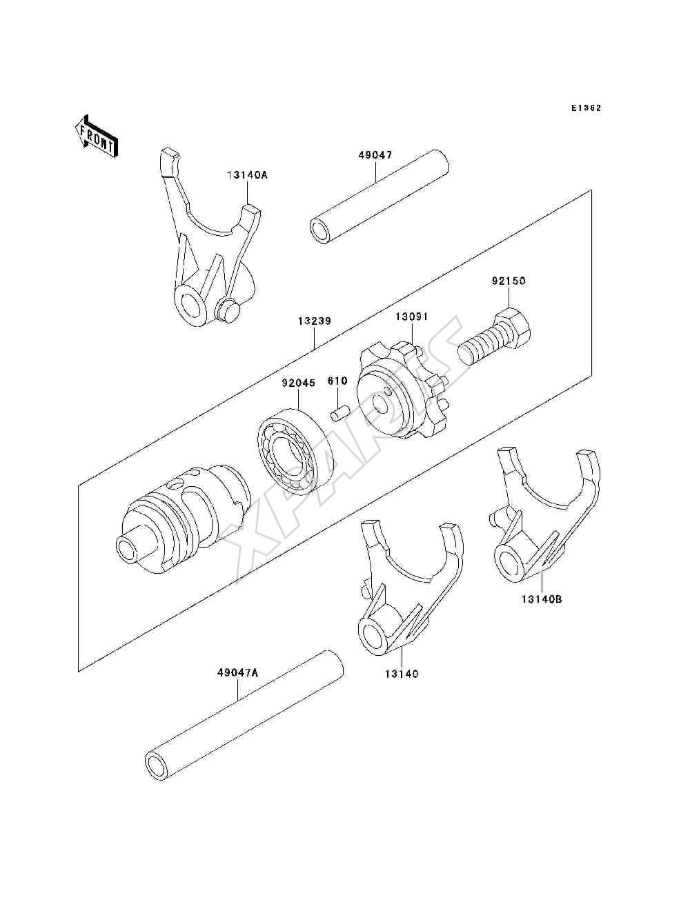 Billede til varegruppe Gear Change Drum / Shift Fork(s)