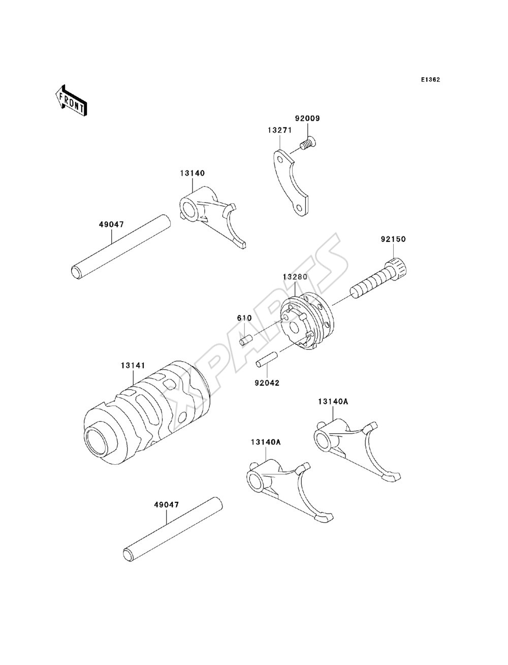 Billede til varegruppe Gear Change Drum / Shift Fork(s)