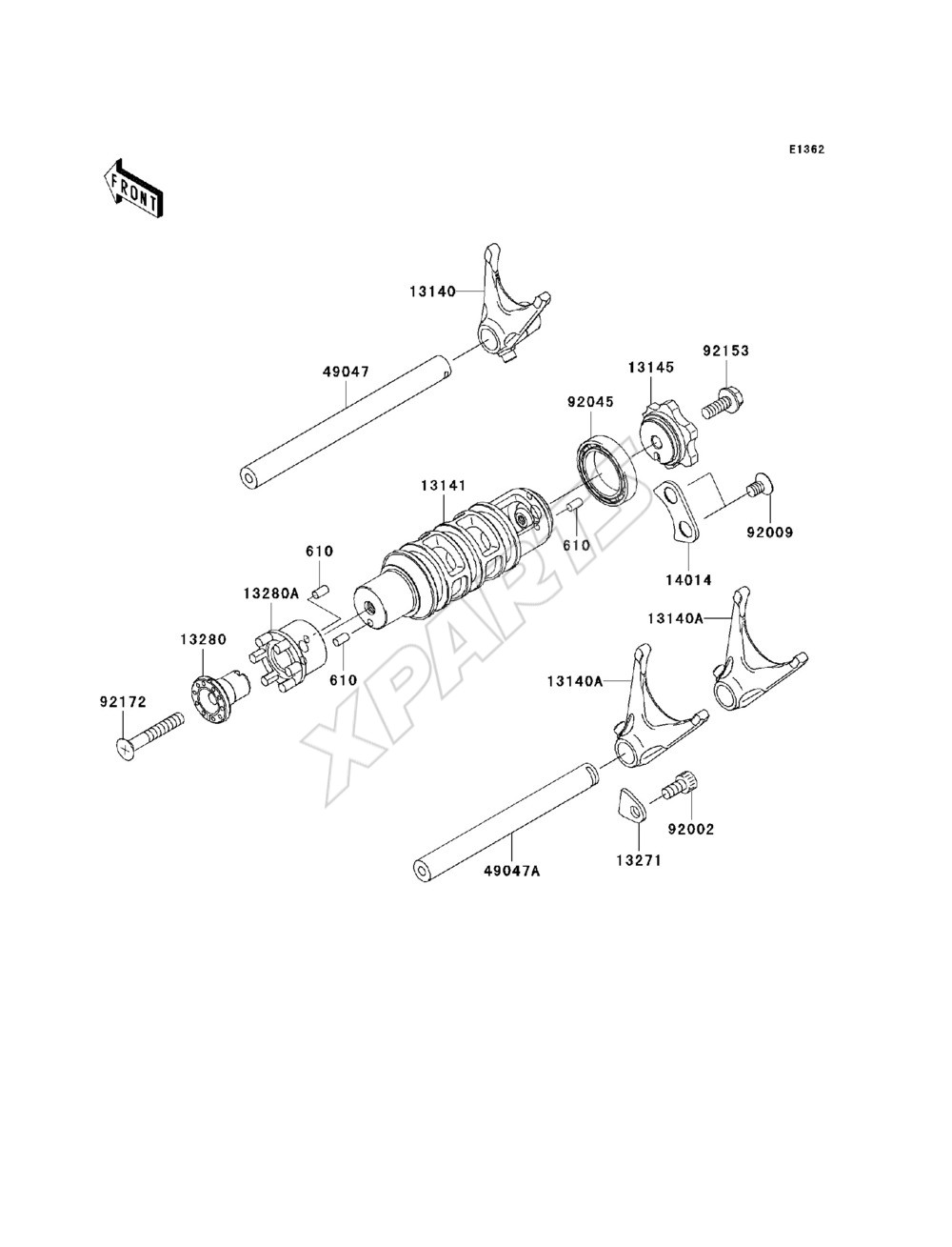 Billede til varegruppe Gear Change Drum / Shift Fork(s)
