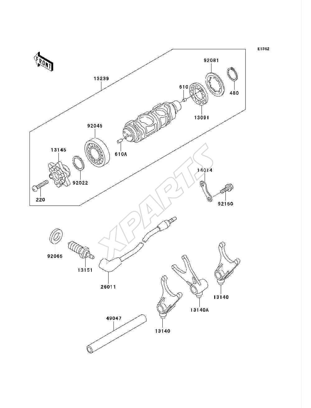 Billede til varegruppe Gear Change Drum / Shift Fork(s)