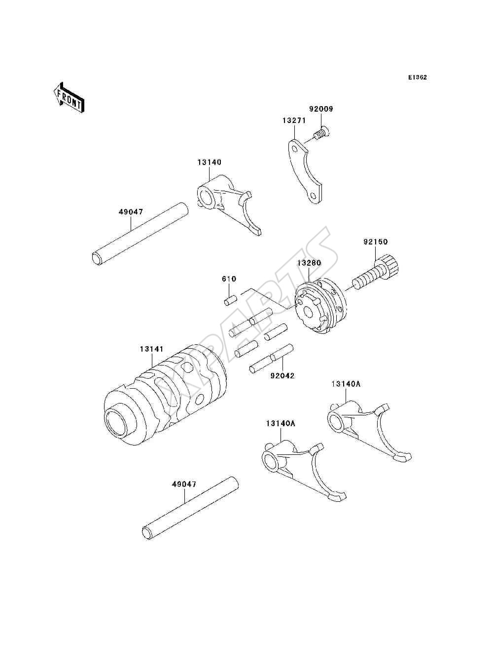 Billede til varegruppe Gear Change Drum / Shift Fork(s)