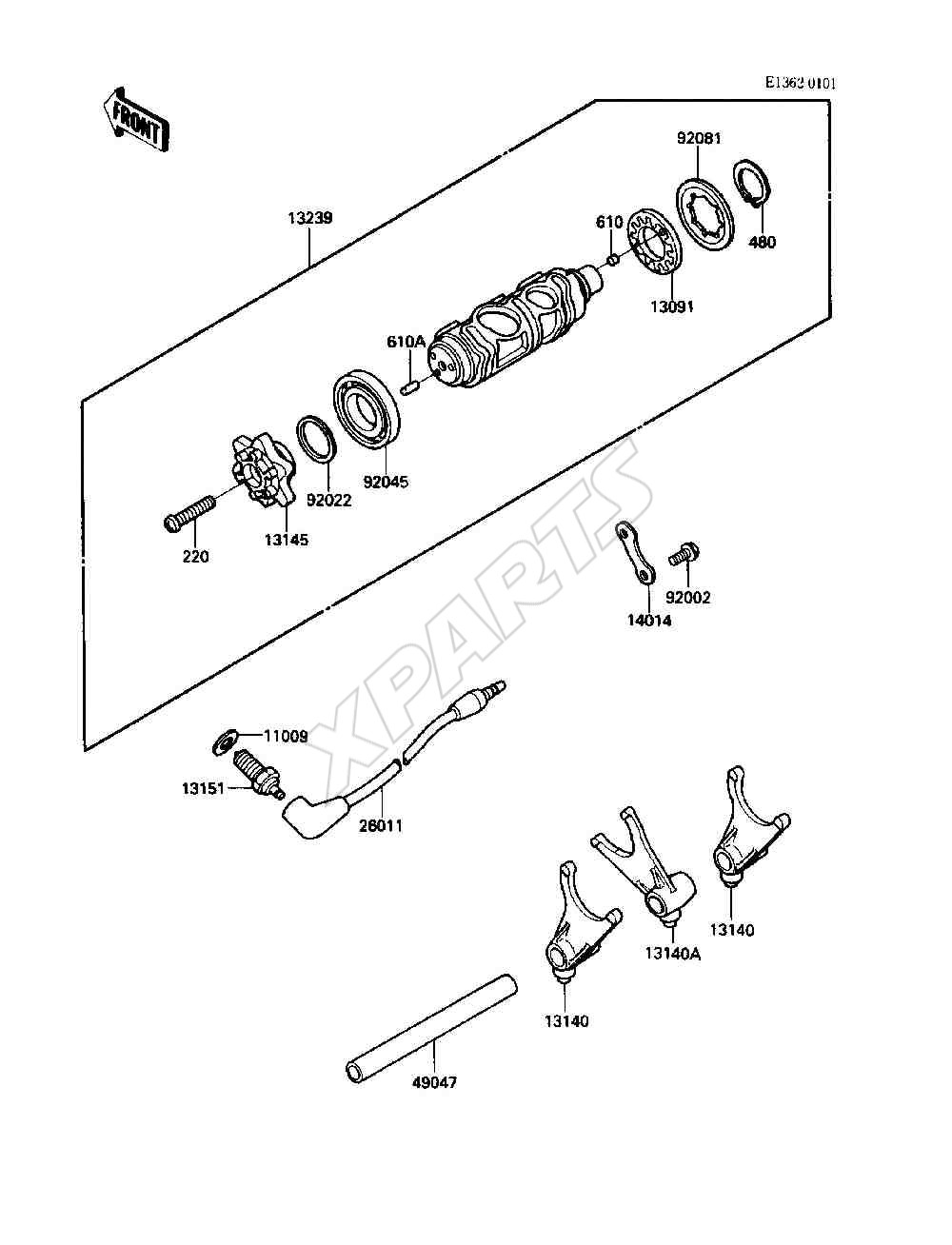 Billede til varegruppe Gear Change Drum / Shift Fork(s)