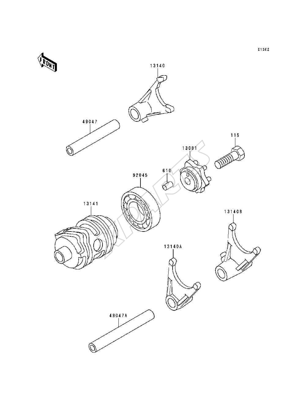 Billede til varegruppe Gear Change Drum / Shift Fork(s)