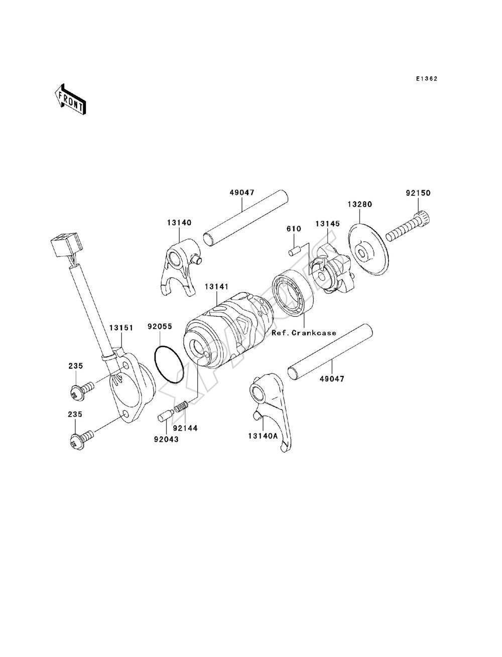 Billede til varegruppe Gear Change Drum / Shift Fork(s)
