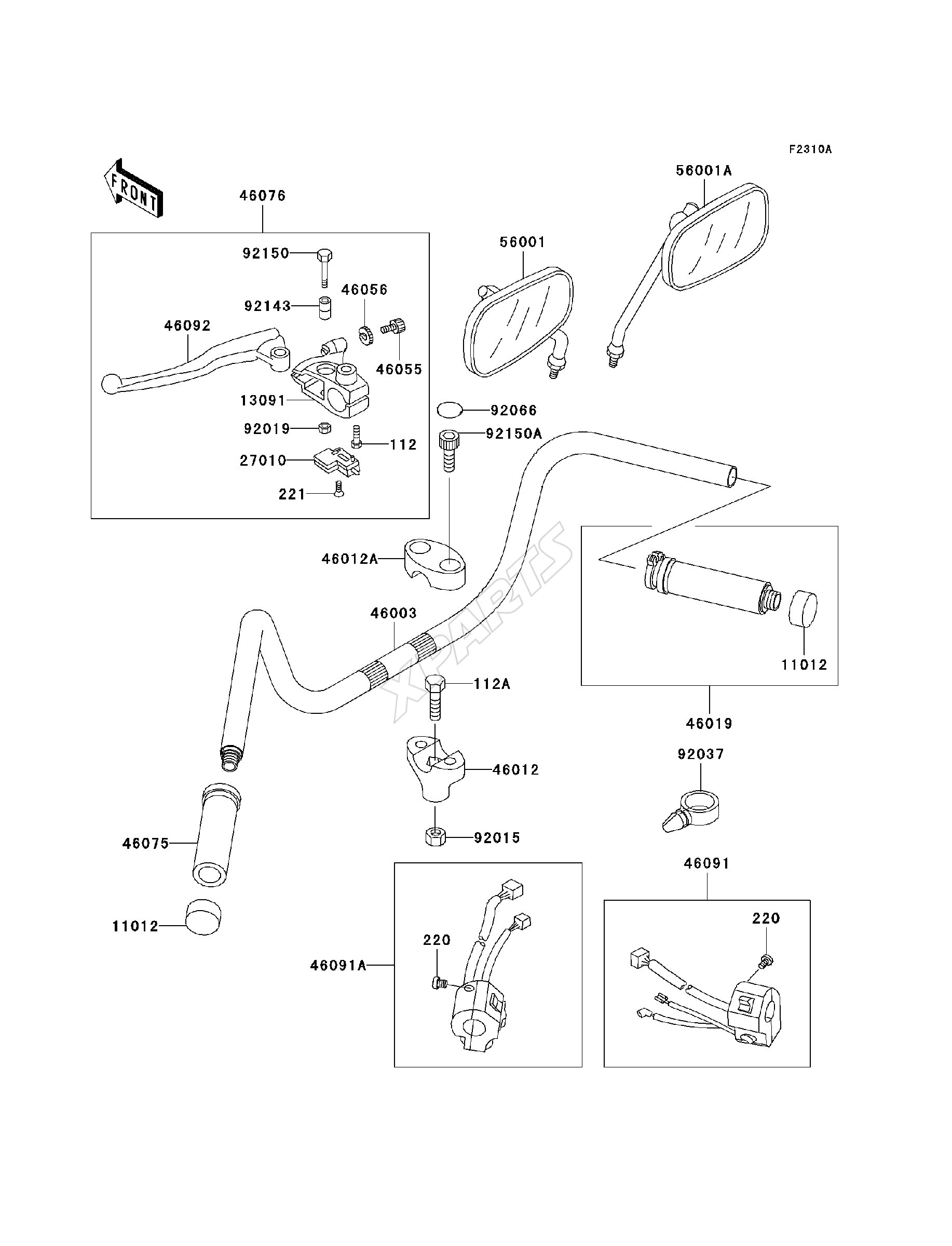 Billede til varegruppe Handlebar(VN800-B2 / B3 / B4 / B5)