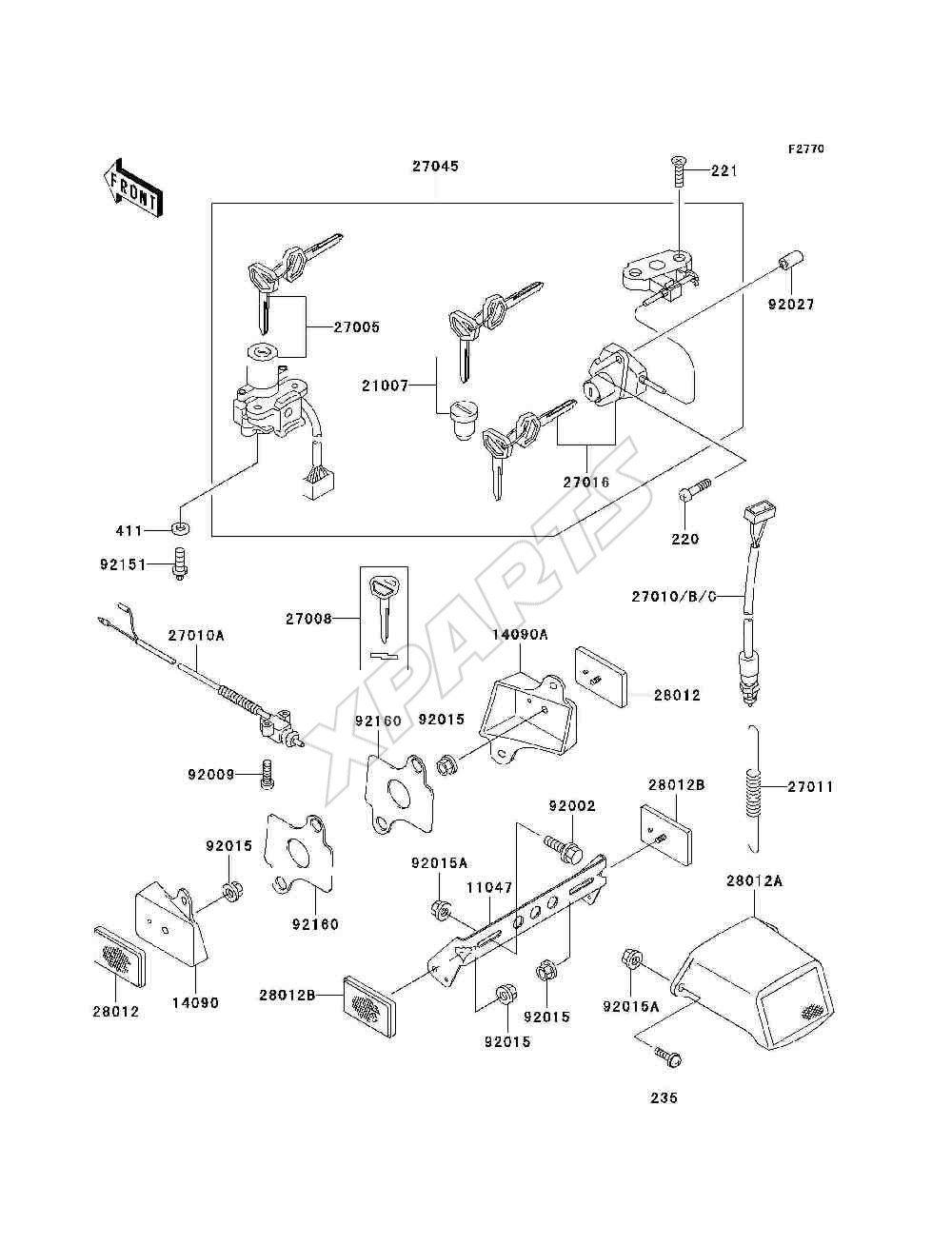 Billede til varegruppe Ignition Switch / Locks / Reflectors