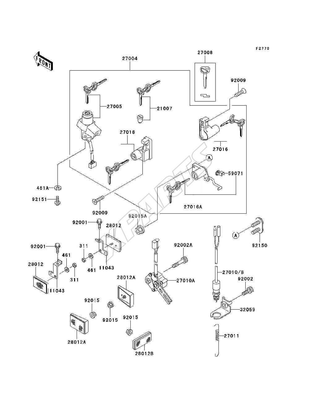 Billede til varegruppe Ignition Switch / Locks / Reflectors