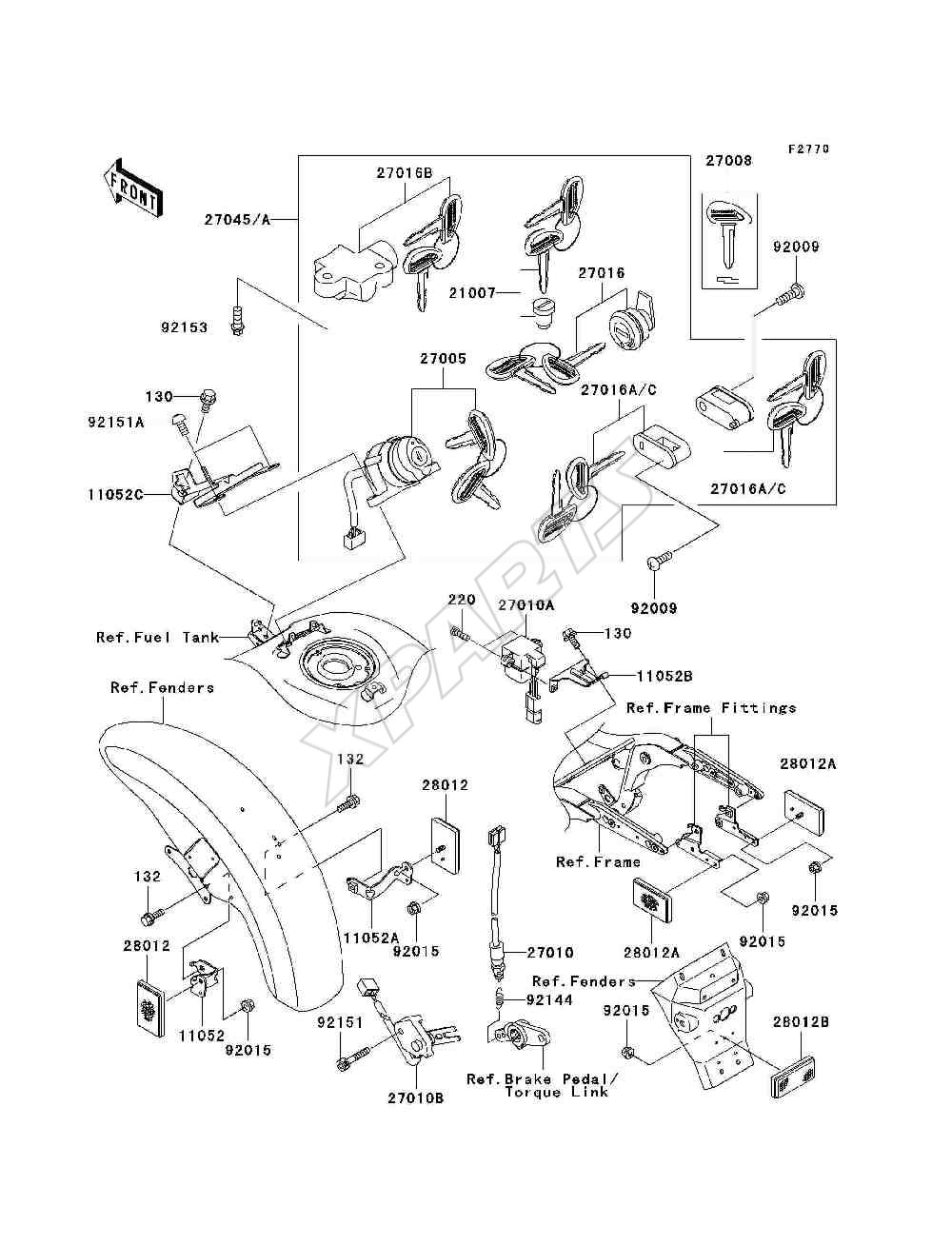 Billede til varegruppe Ignition Switch / Locks / Reflectors