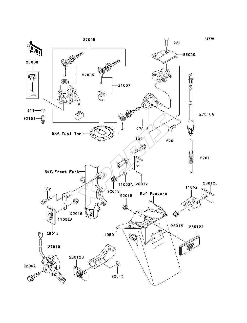 Billede til varegruppe Ignition Switch / Locks / Reflectors