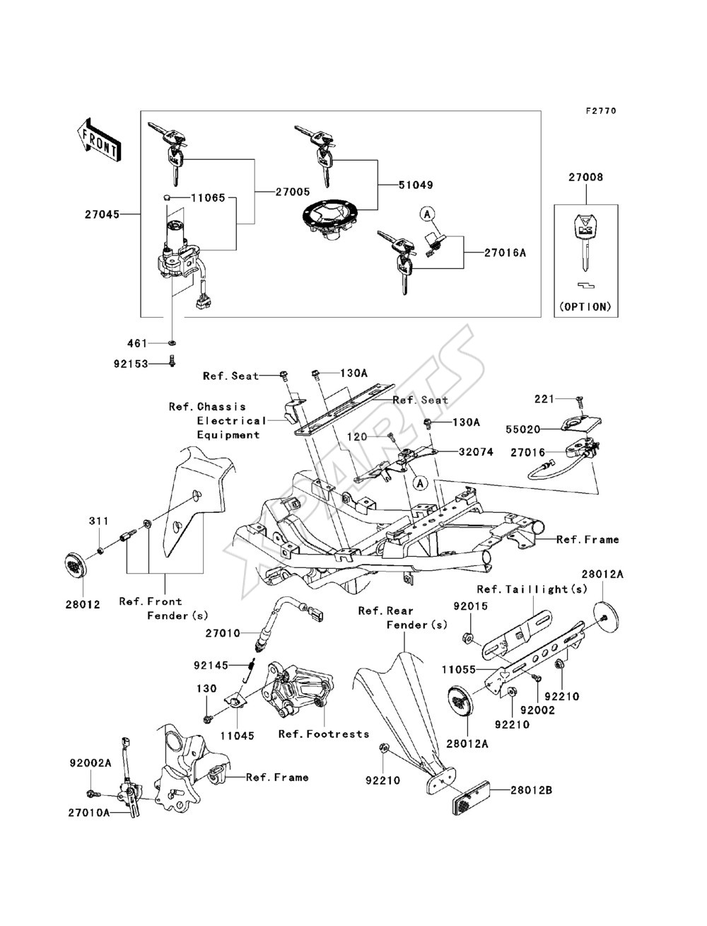 Billede til varegruppe Ignition Switch / Locks / Reflectors