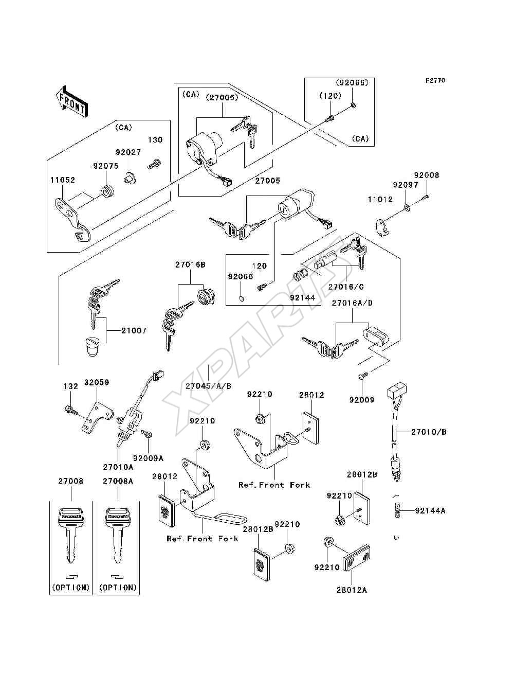 Billede til varegruppe Ignition Switch / Locks / Reflectors