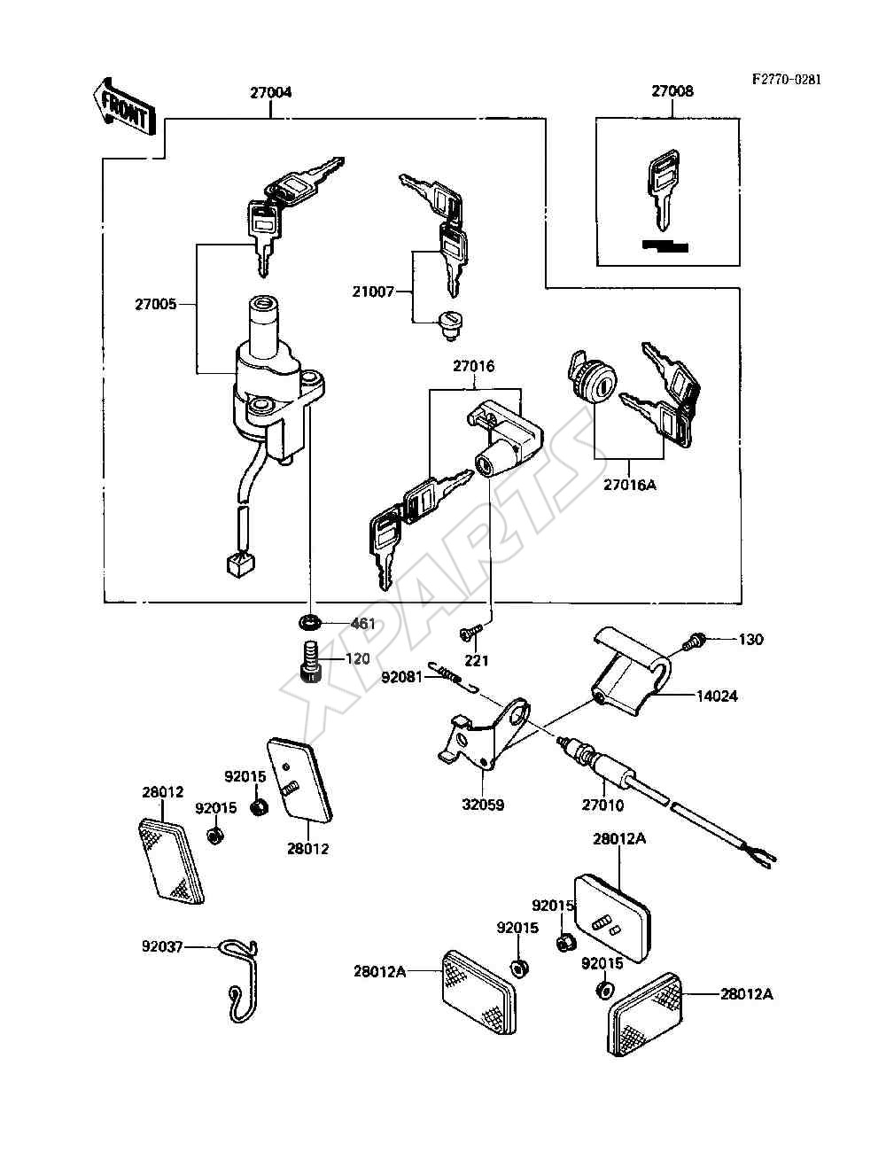 Billede til varegruppe Ignition Switch / Locks / Reflectors
