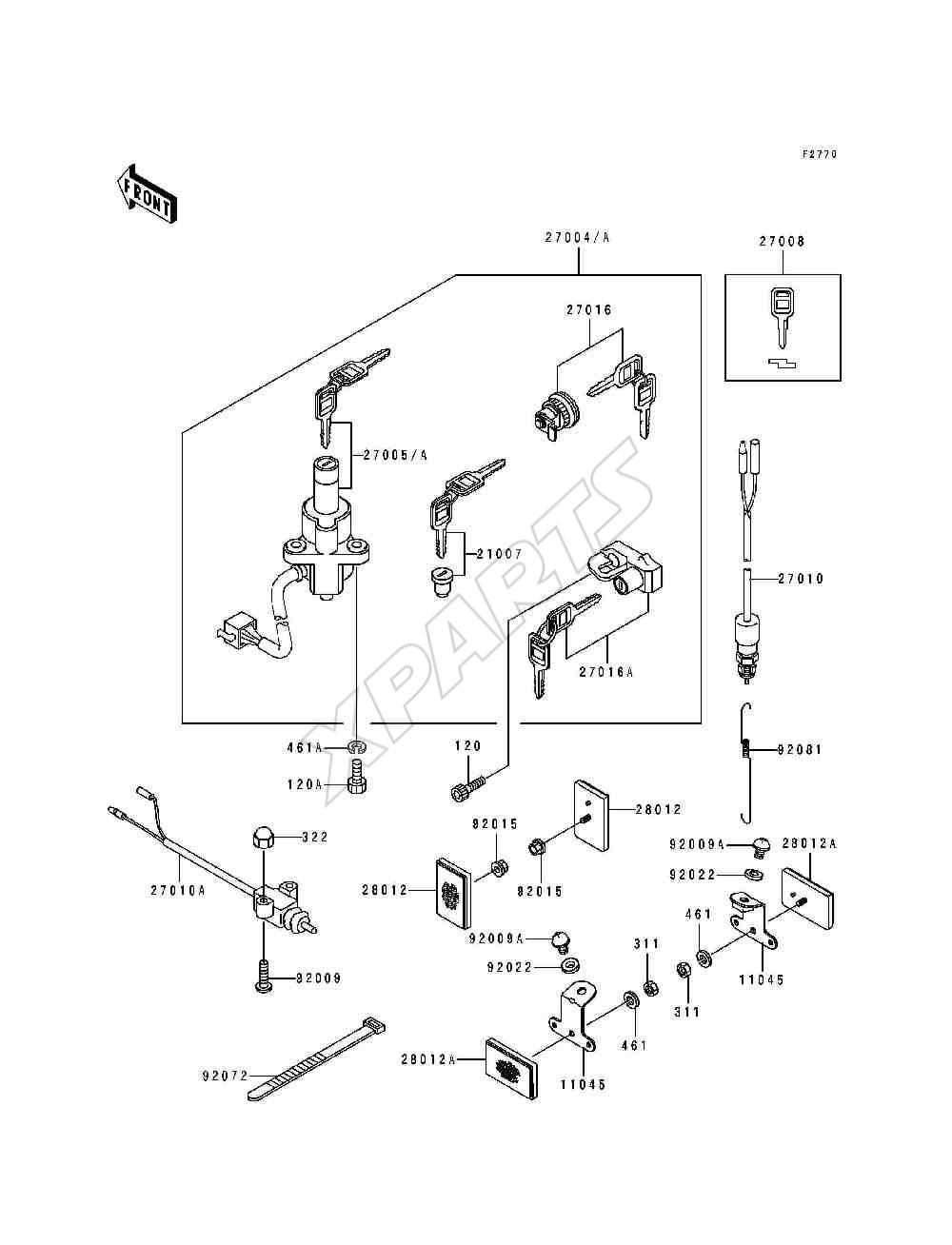 Billede til varegruppe Ignition Switch / Locks / Reflectors