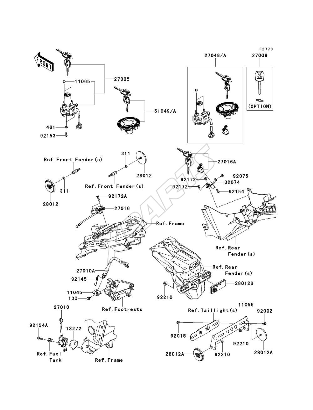 Billede til varegruppe Ignition Switch / Locks / Reflectors