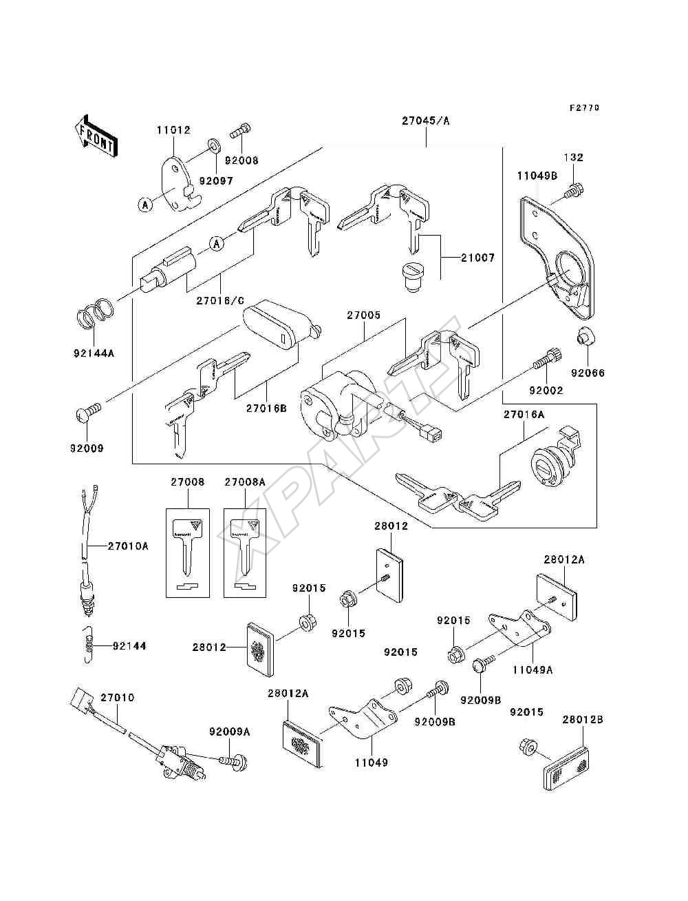 Billede til varegruppe Ignition Switch / Locks / Reflectors