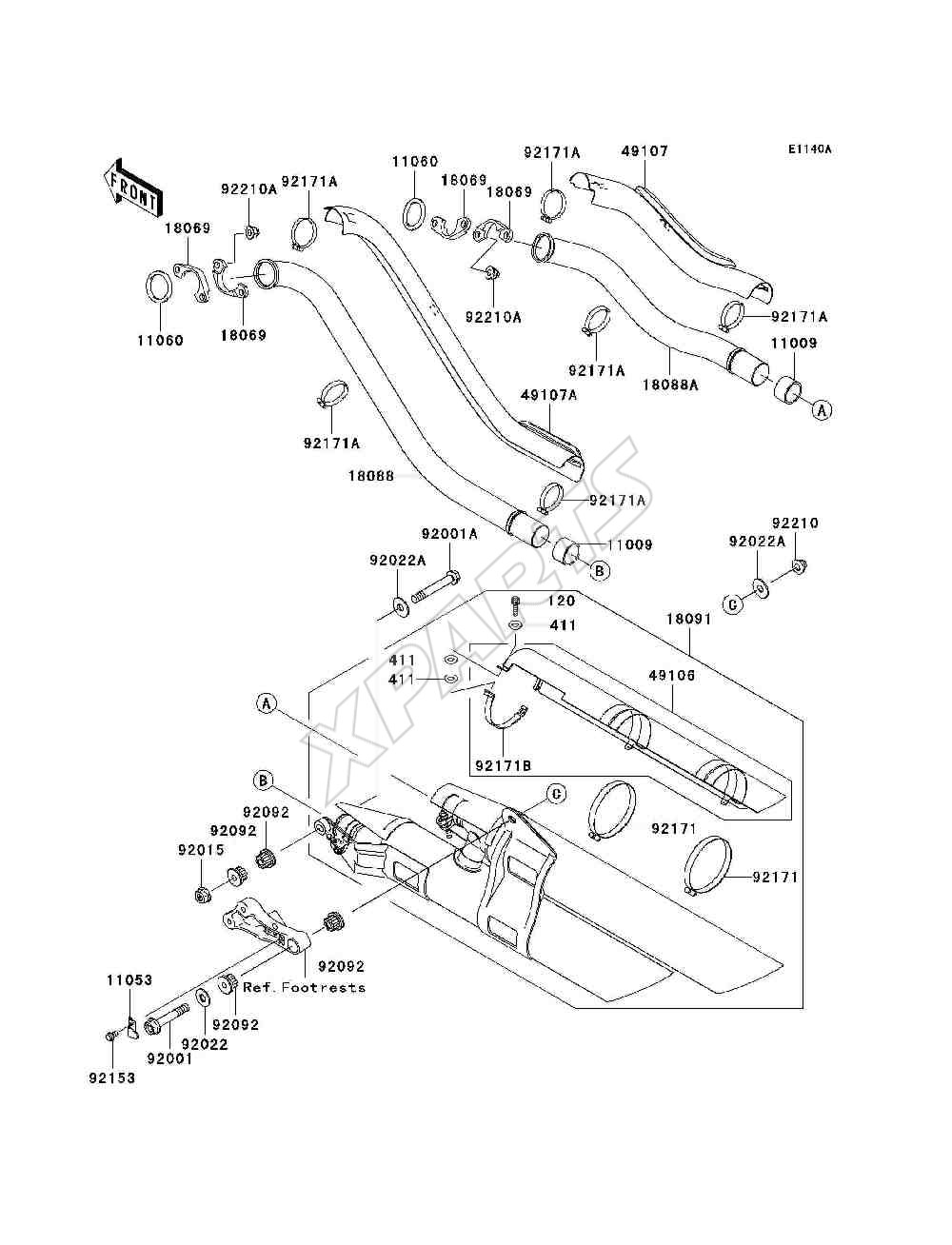 Billede til varegruppe Muffler(s)(JKBVNKA1 4A010964-)