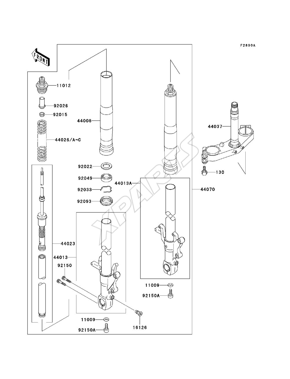 Billede til varegruppe Optional Parts(ZX-7RR Front Fork)