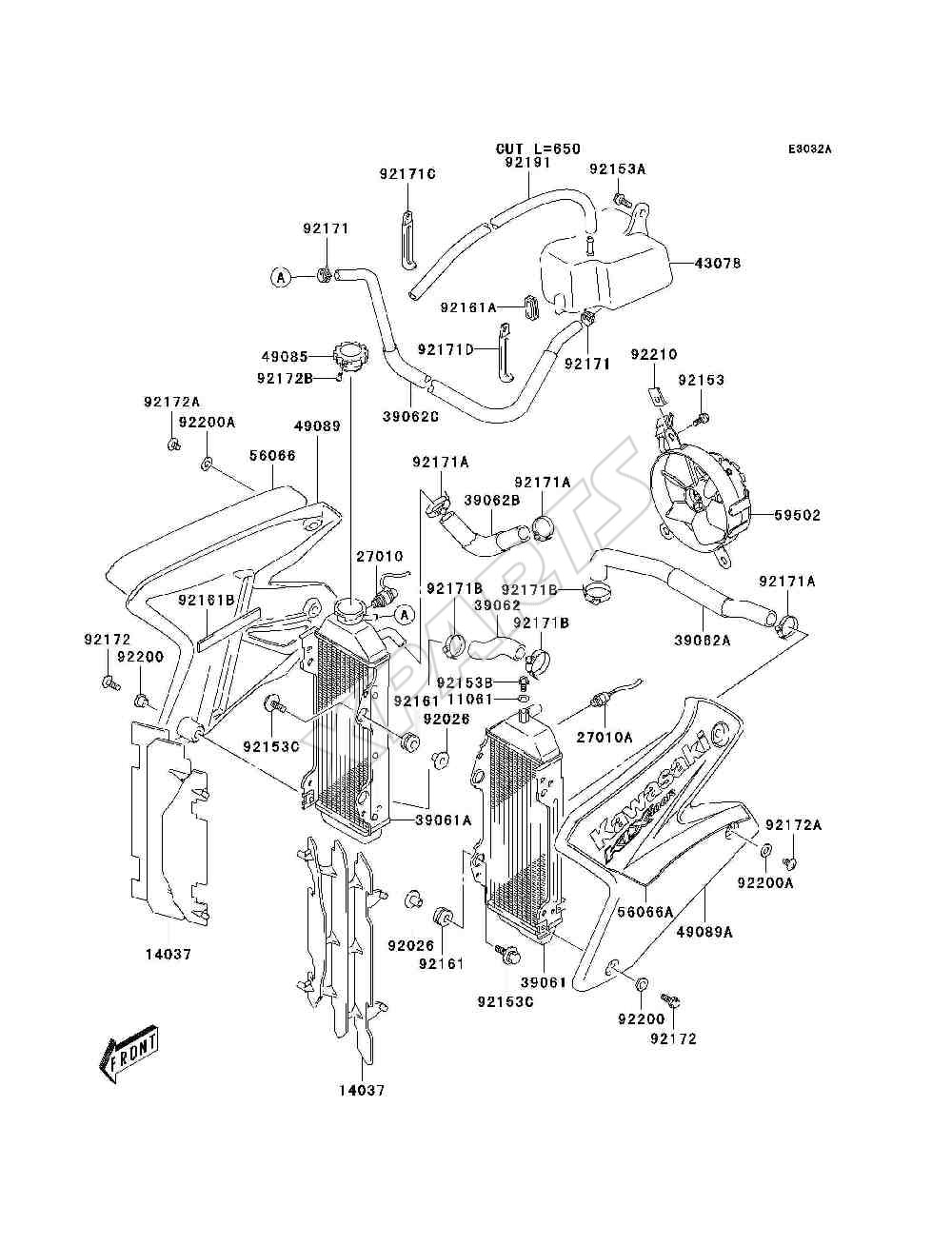 Billede til varegruppe Radiator(KLX400-A2)