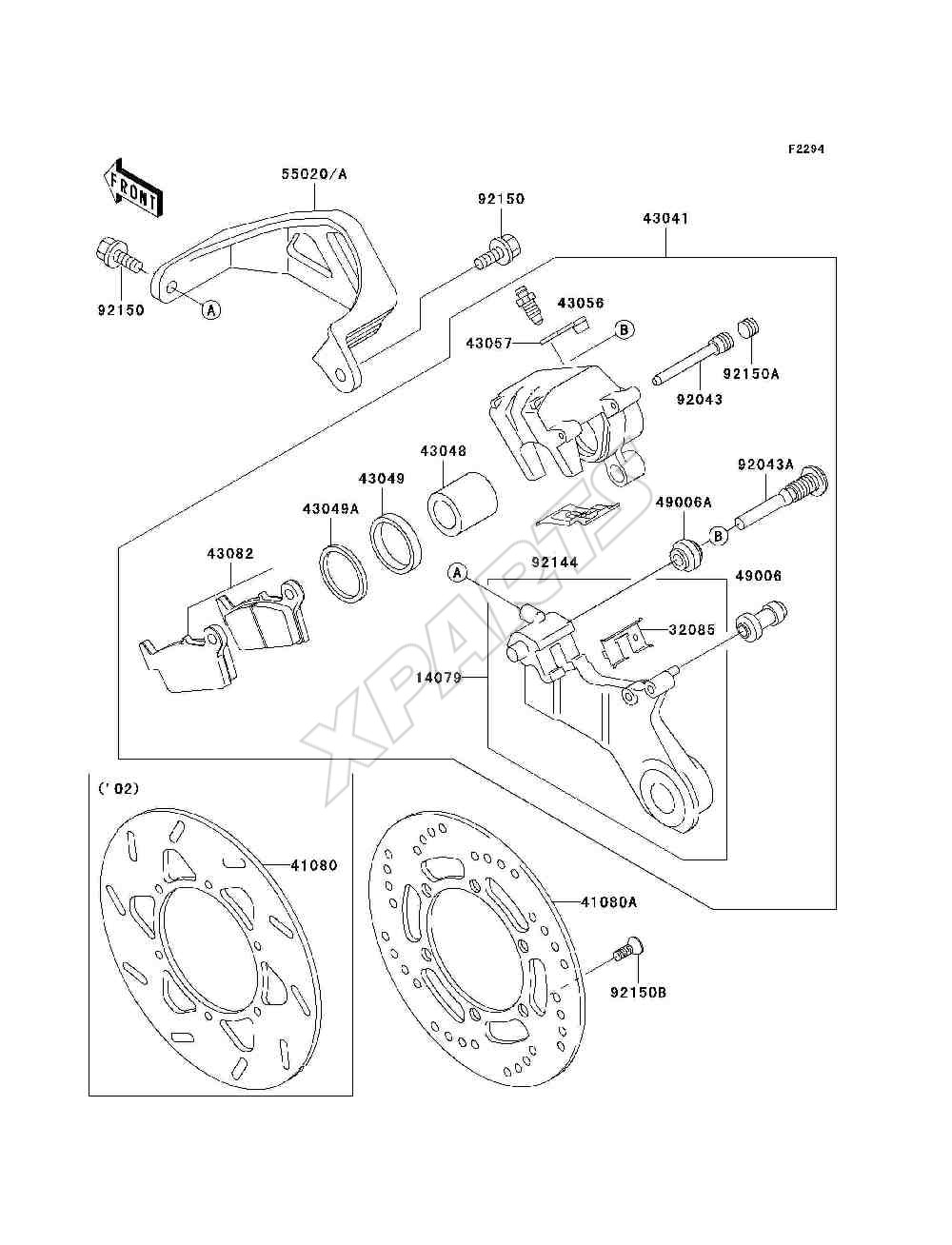 Bild für Kategorie Rear Brake(KLX300-A7 / A8)