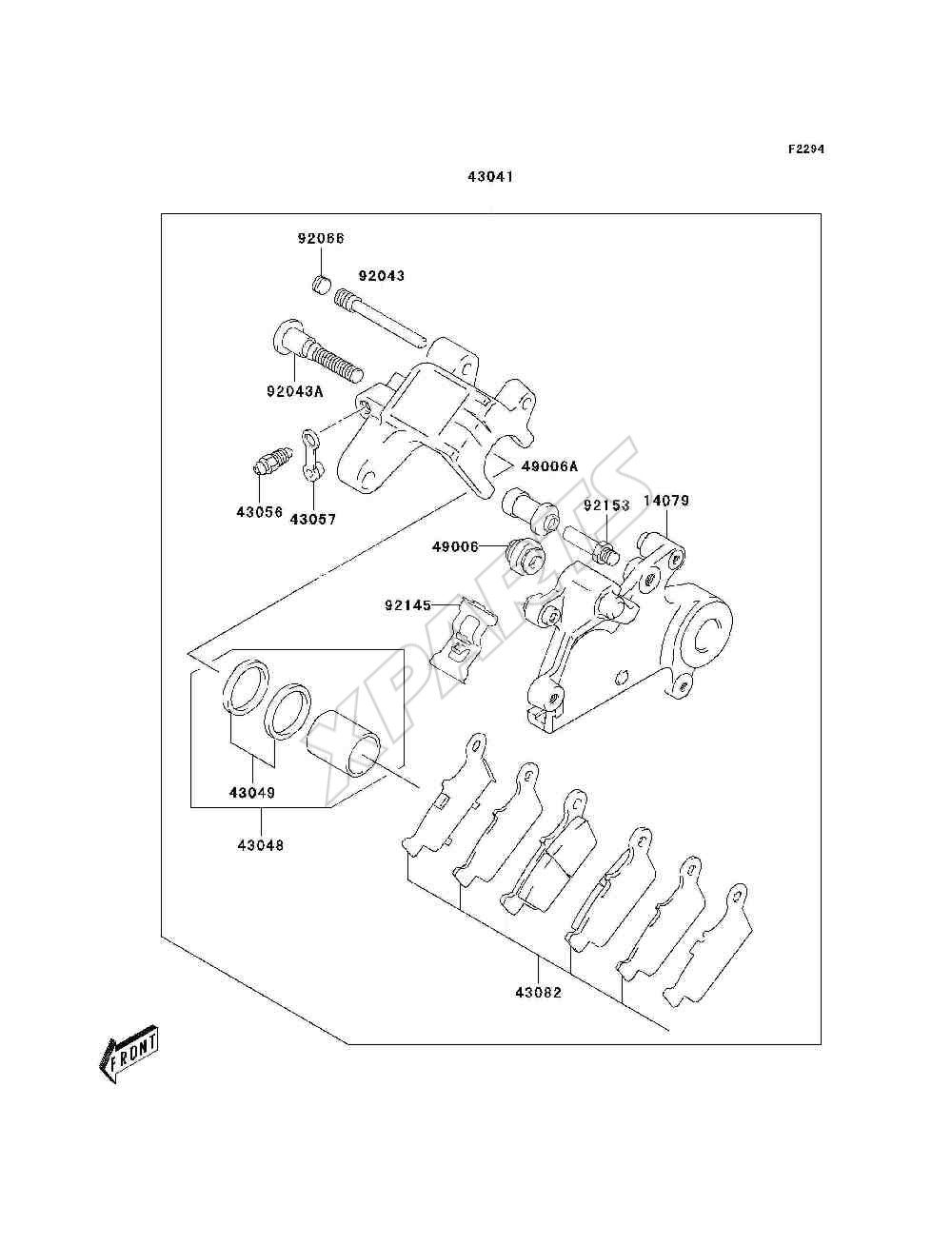 Billede til varegruppe Rear Brake(KLX400-A1)
