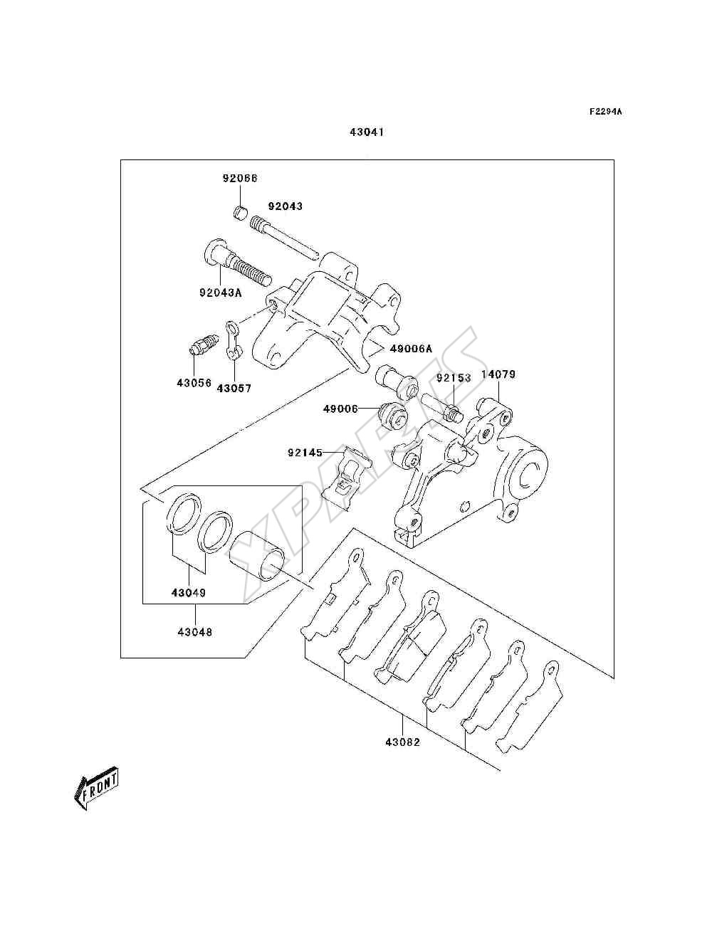 Billede til varegruppe Rear Brake(KLX400-A2)