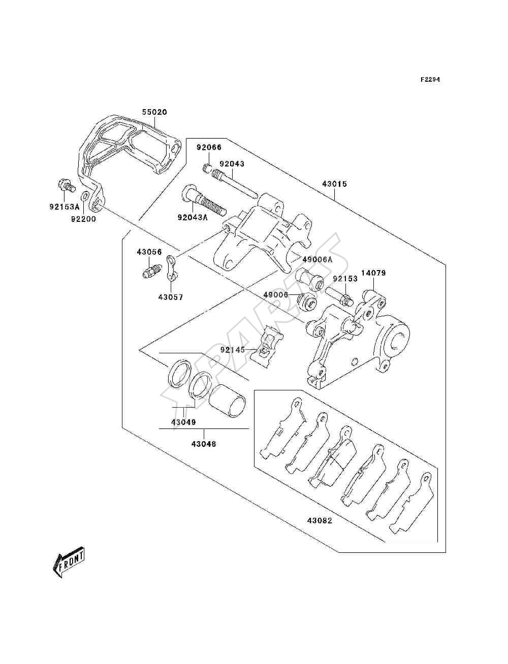 Billede til varegruppe Rear Brake(KLX400-B1)
