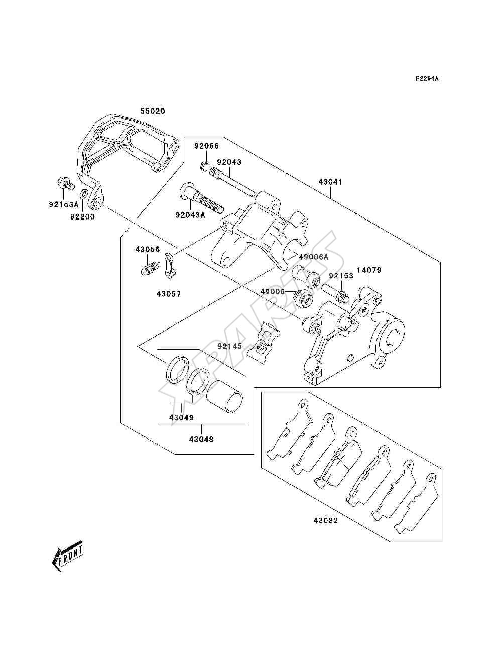 Billede til varegruppe Rear Brake(KLX400-B2)