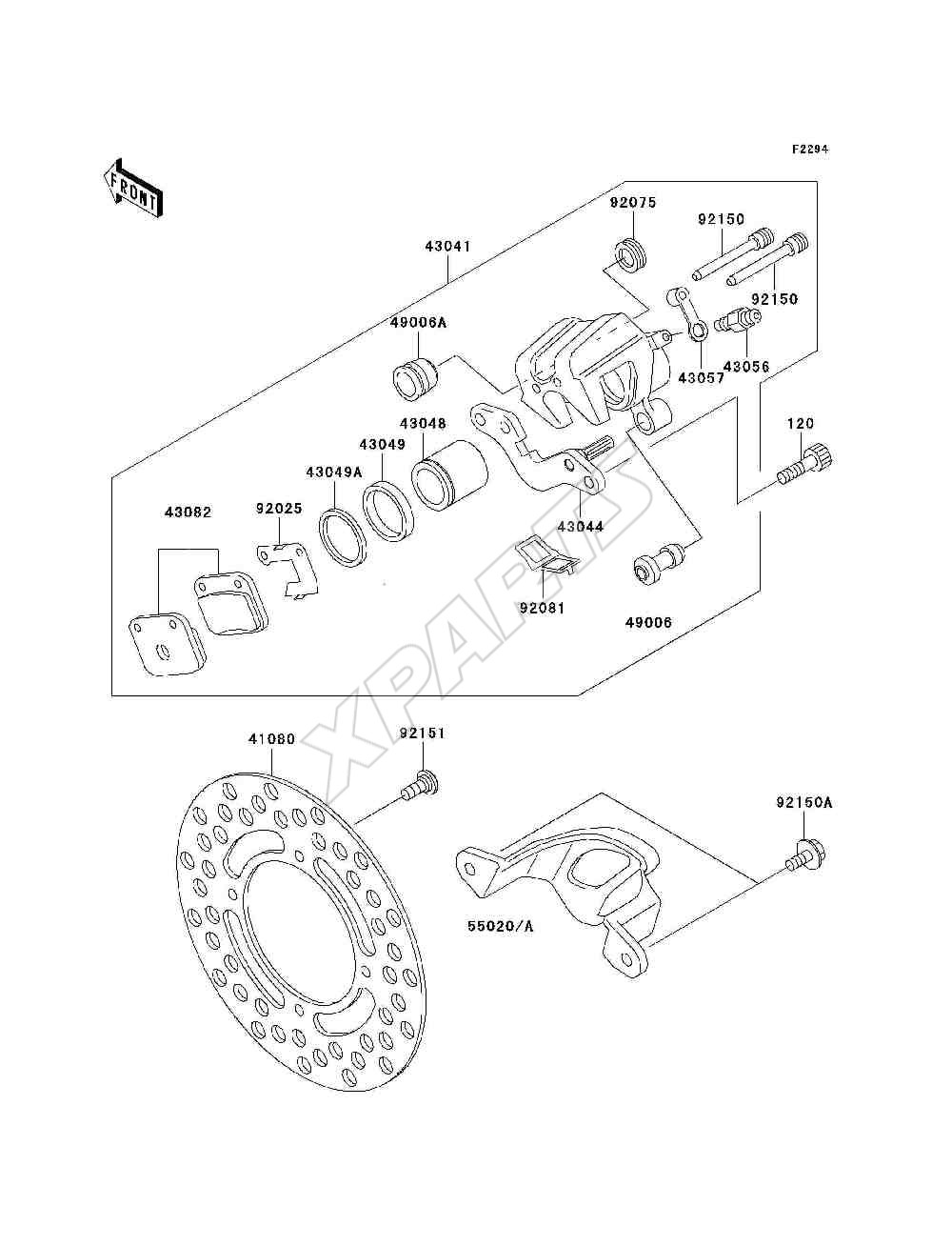 Billede til varegruppe Rear Brake(KX65-A1-A4)