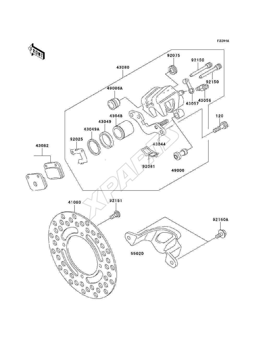 Billede til varegruppe Rear Brake(KX65-A5)